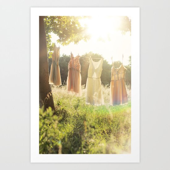 Lace laundry Art Print