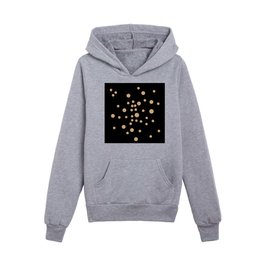 dots on black Kids Pullover Hoodies