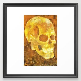Golden Skull Framed Art Print