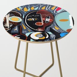 Say my name street art brut painting Side Table