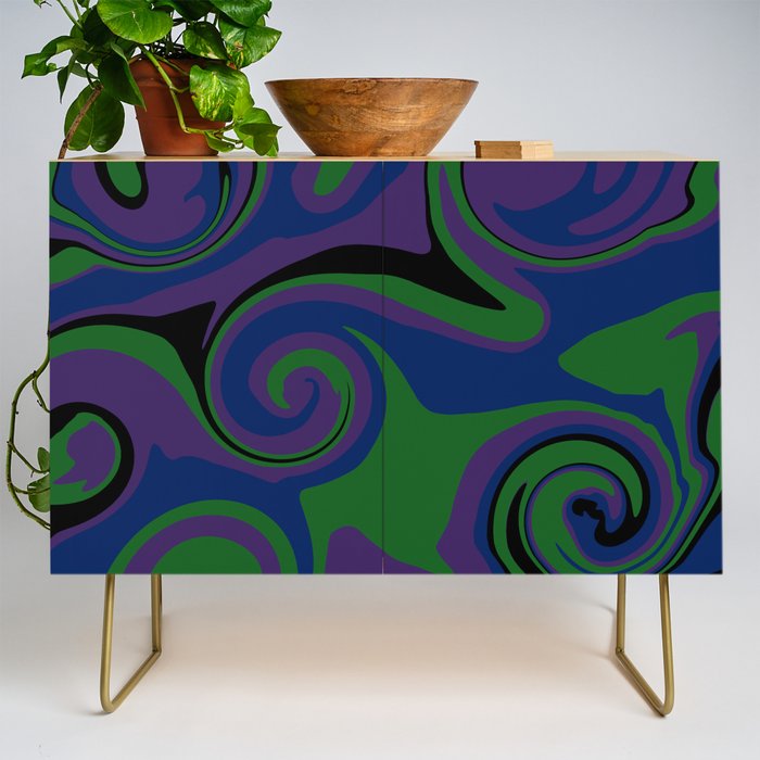 Spill - Purple, Blue and Green Credenza
