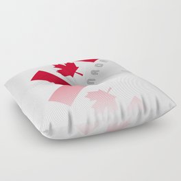 Elegant Maple Leaf Canadian Flag Floor Pillow