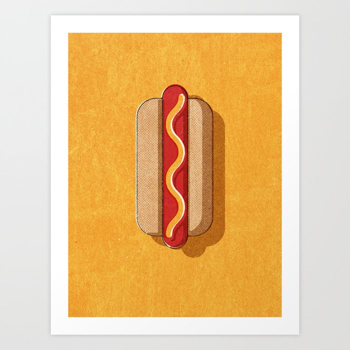 FAST FOOD / Hot Dog Art Print