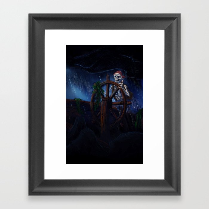 Shipwrecked Pirate Framed Art Print