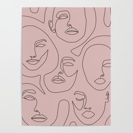 Blush Faces Poster