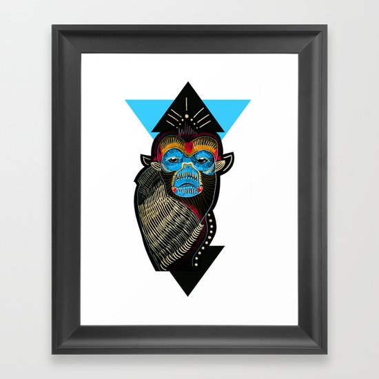 Color me Monkey Framed Art Print