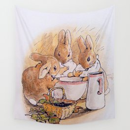 Rabbit group - Beatrix Potter Wall Tapestry