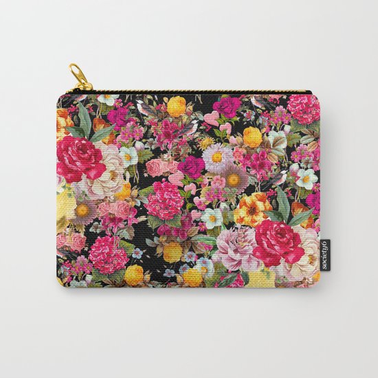 Fashion Botanic Pattern Carry-All Pouch