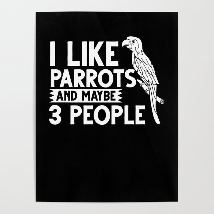 Parrot Bird Quaker African Gray Macaw Cage Poster