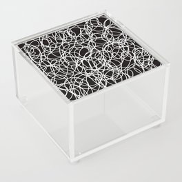 Abstract #4 Black and White Acrylic Box