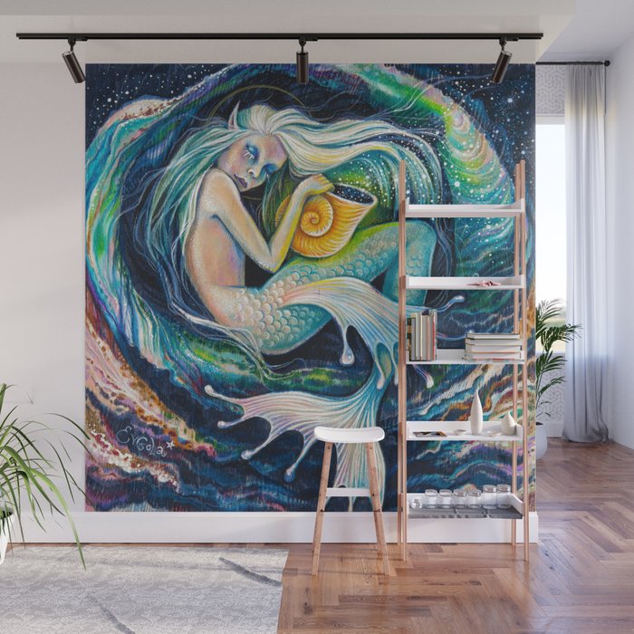 Sweet Dreams Little Mermaid Wall Mural By Evgola Society6