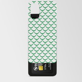 Green and White Mermaid Scales Android Card Case