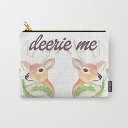 Deerie Me Carry-All Pouch | Nature, Typography, Animal, Painting 