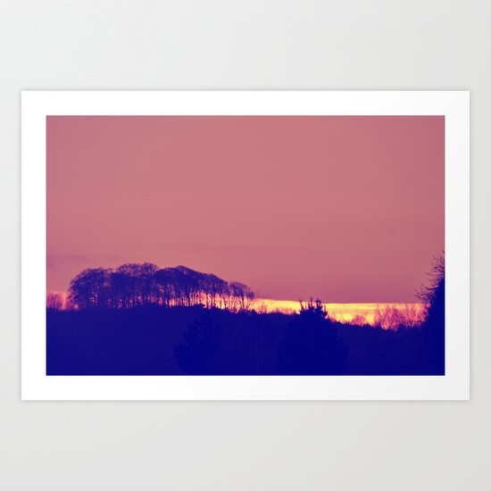 Pink Distance Land Art Print