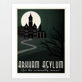 Arkham Asylum for the Criminally Insane Art Print