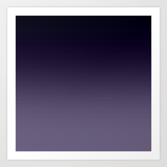 Ombre Ultra Violet Dark Purple Art Print