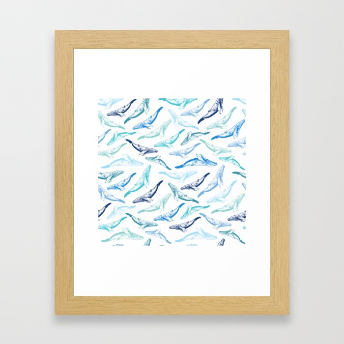 Humpback Whales Framed Art Print