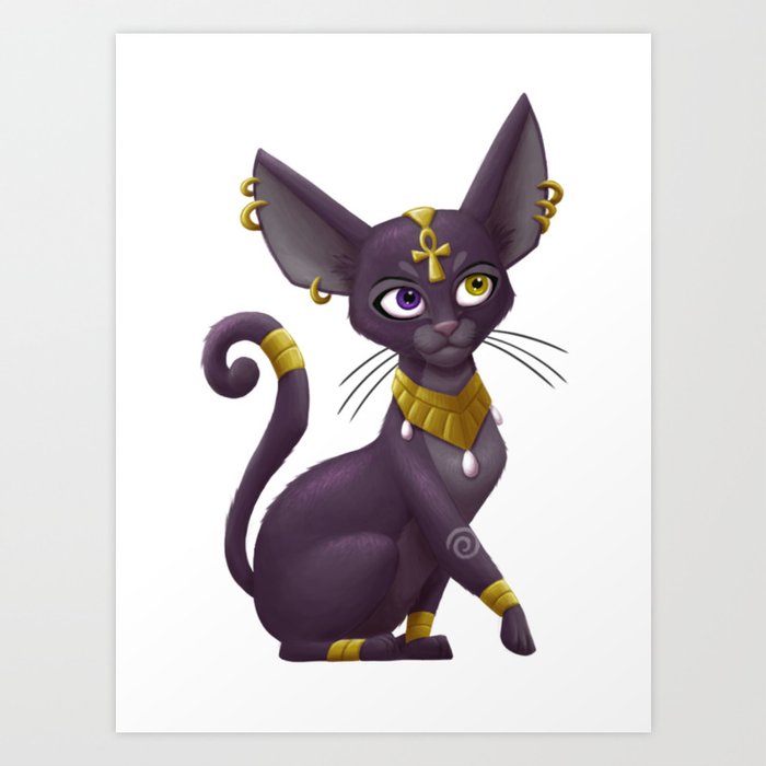 Egyptian Cat Art Print By Mireiapestana Society6