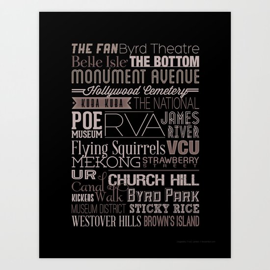 Richmond Type Art Print