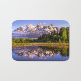 Grand Teton National Park Bath Mat | Lake, Photo, Forest, Grandtetons, Landscapeprint, Mountainreflection, Mountains, Wyoming, Trees, Fineartlandscape 