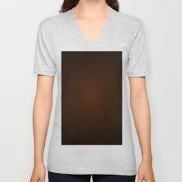 Brown Color Geometric Square Design  V Neck T Shirt