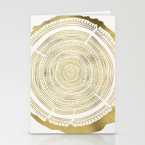 Douglas Fir – Gold Tree Rings Stationery Cards