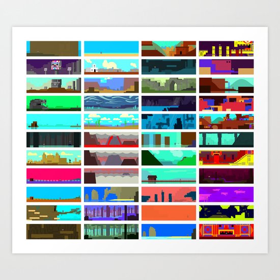 Guacamelee Concept Locations Art Print