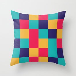 color tetris Throw Pillow