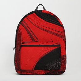 Abstract art red and blacks Backpack