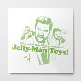 Jelly-Man Toys | Green Metal Print | T Shirt, Benstiller, Adamscott, Typography, Waltermitty, Stretcharmstrong, Digital, Graphicdesign 