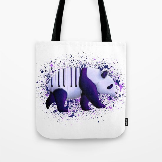Piano Panda Tote Bag