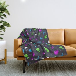Neon Occult Throw Blanket
