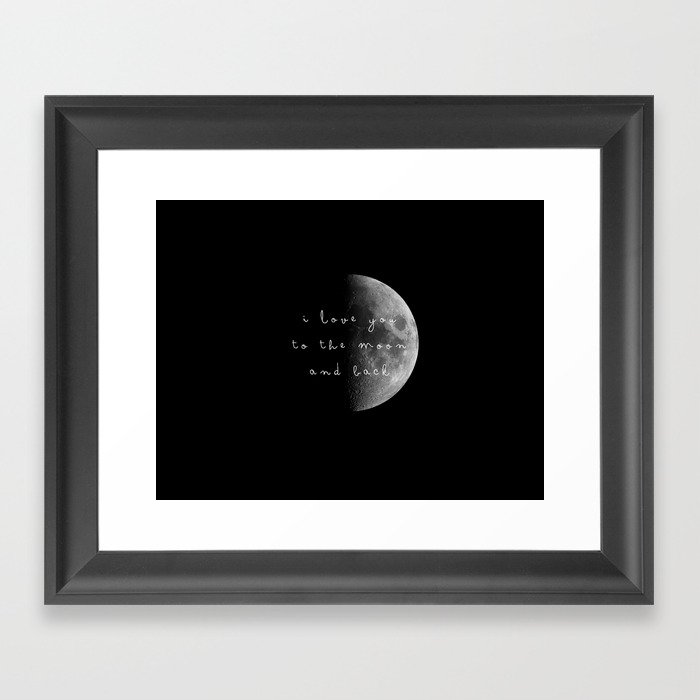 to the moon and back Framed Art Print