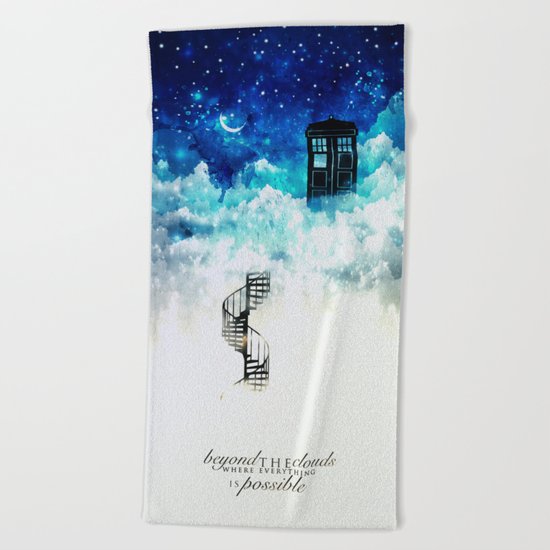 Beyond the clouds | Doctor Who Beach Towel