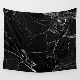 Black and White Marble Wall Tapestry