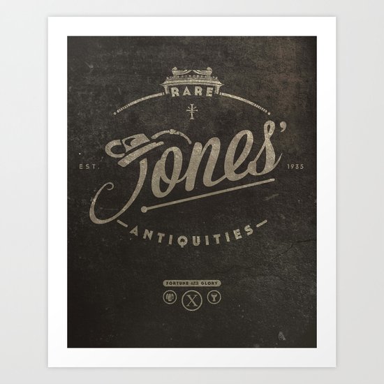 “Jones' Rare Antiquities” - wall version Art Print