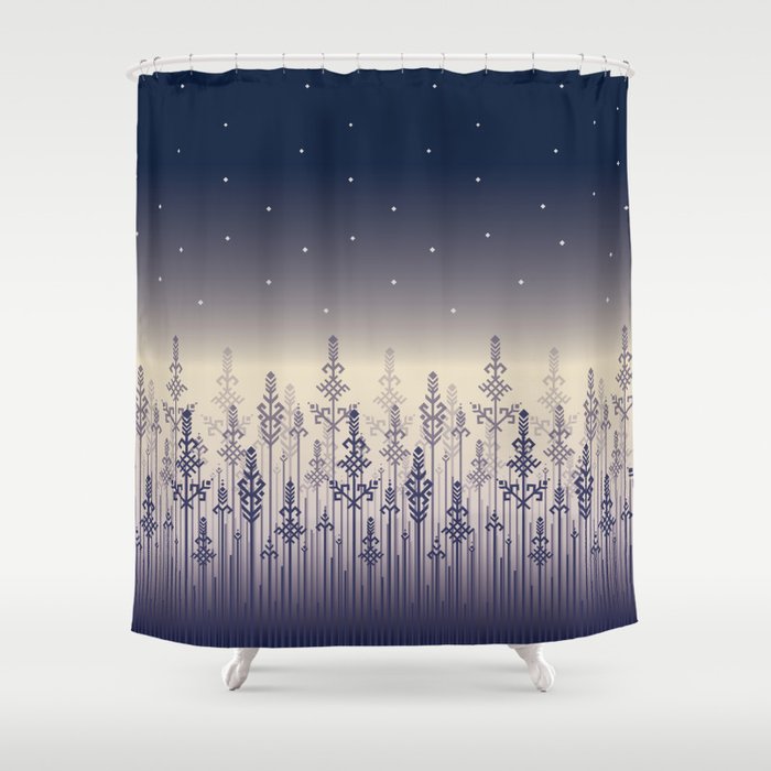 Dark Field Shower Curtain