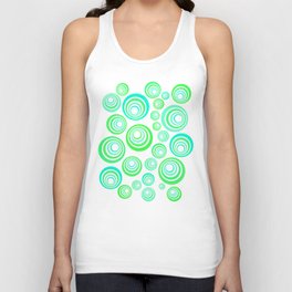 Neon blue and green Unisex Tank Top