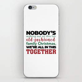 fun old fashioned family christmas iPhone Skin