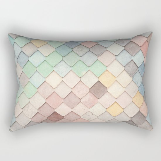 Cute Rainbow Scales Rectangular Pillow