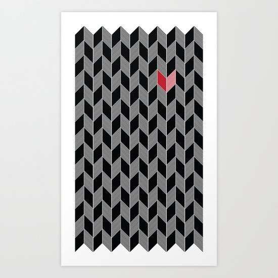 Heart Pattern Art Print