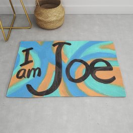 I am Joe Rug | Painting, Curvesarcspleasing, Abstractmodern, Blueaquagold, Acrylic, Bold 