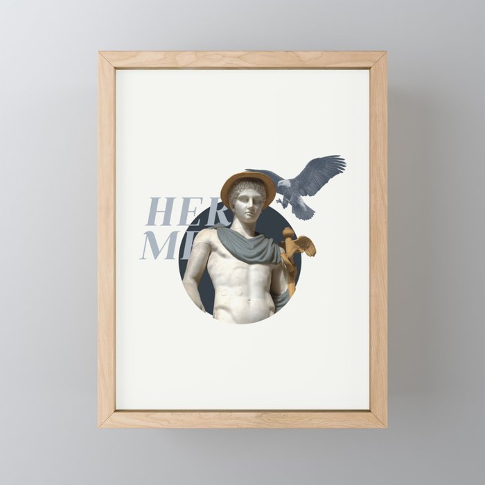 greek deities #12 - messenger of the gods Framed Mini Art Print