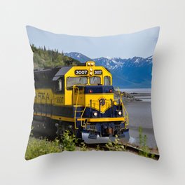5298 - Alaska Passenger Train 3007 Throw Pillow