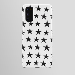 Star Pattern Black On White Android Case