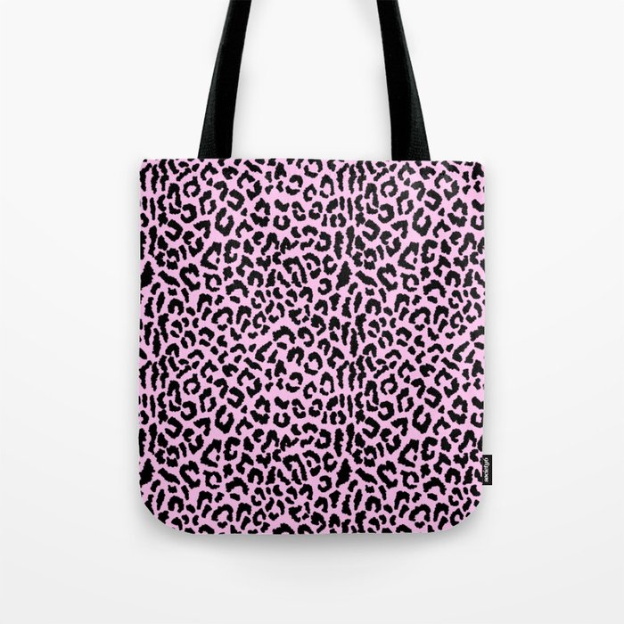2000s leopard_black on palest pink Tote Bag