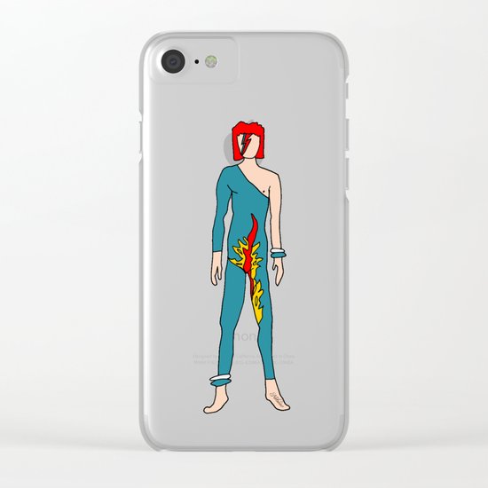 Bowie Fashion 8 Clear iPhone Case
