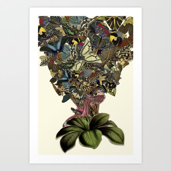 "uncertainty" anatomical collage art by bedelgeuse Art Print