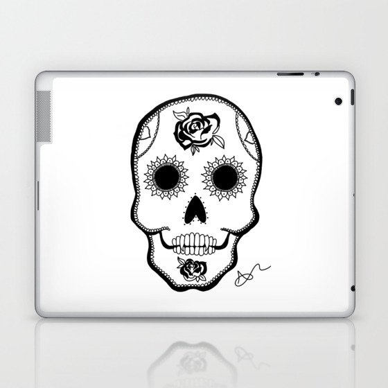 Valdemar the Vampire Sugar Skull - Quirky Laptop & iPad Skin
