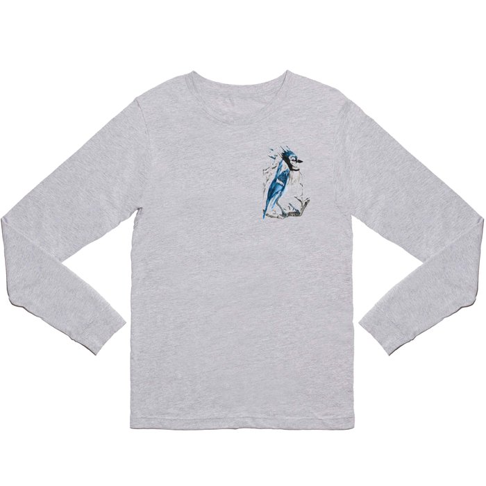 True Blue Jay Long Sleeve T Shirt by D. Renee Wilson